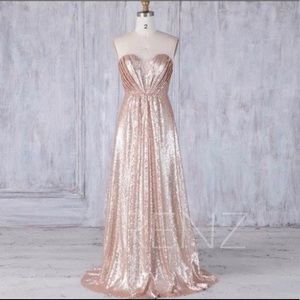 Gold Sequined prom dress